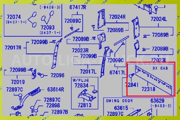 Обшивка Mitsubishi Canter 4M51 Обшивка 4M51 2001  MK352657