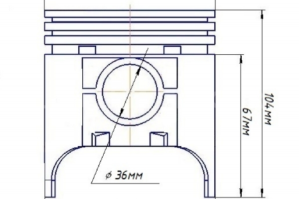 Поршень Isuzu Elf 4HG1 Поршень 4HG1   8-97221-484-0