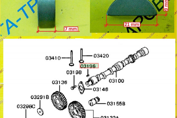 Шпонка Mitsubishi Canter Шпонка Коленвала    MS476137