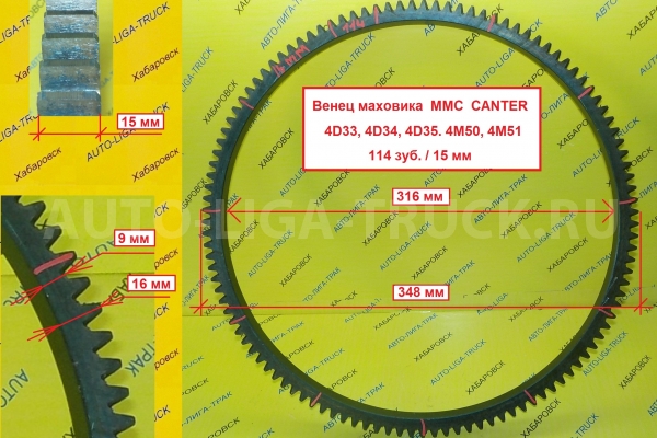 Венец маховика Mitsubishi Canter Венец маховика    ME012548