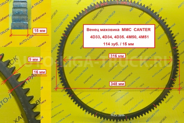 Венец маховика Mitsubishi Canter ME012548 Венец маховика Mitsubishi Canter ME012548