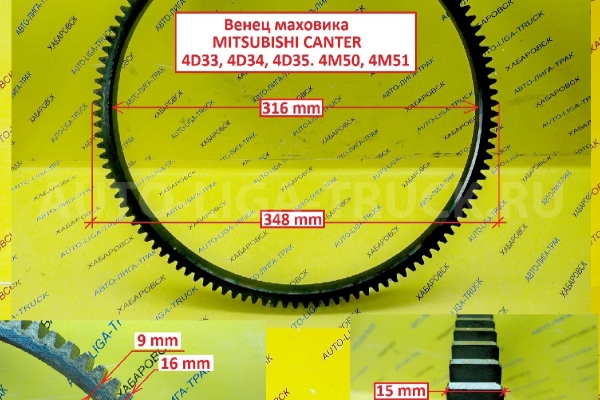 Венец маховика Mitsubishi Canter Венец маховика    ME012548